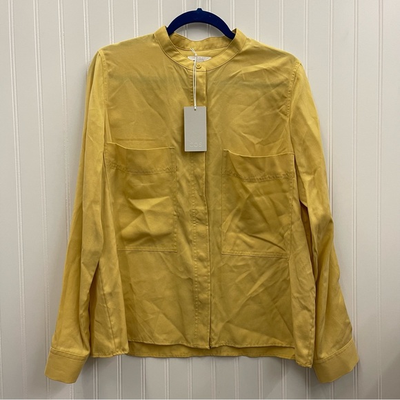NWT COS Patch Pocket Button Down Short in Yellow Sz 12 - Picture 2 of 8